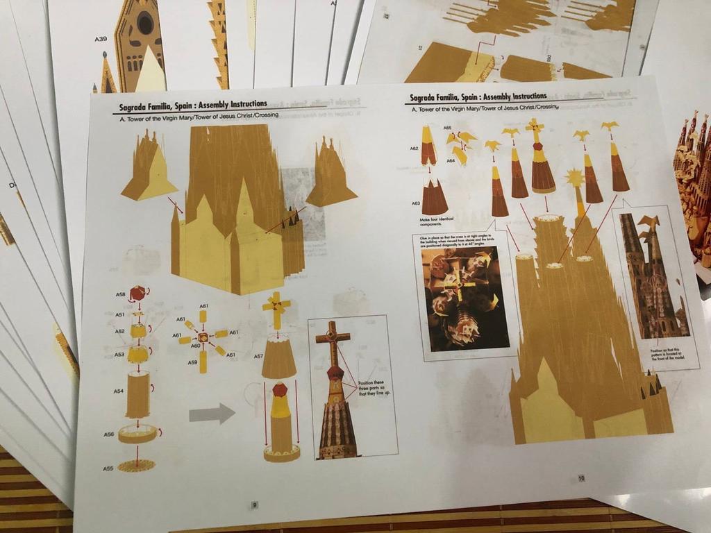 3D Сборная Модель Бумажное Творчество Мировое Историческое Здание (Саграда Фамилия)