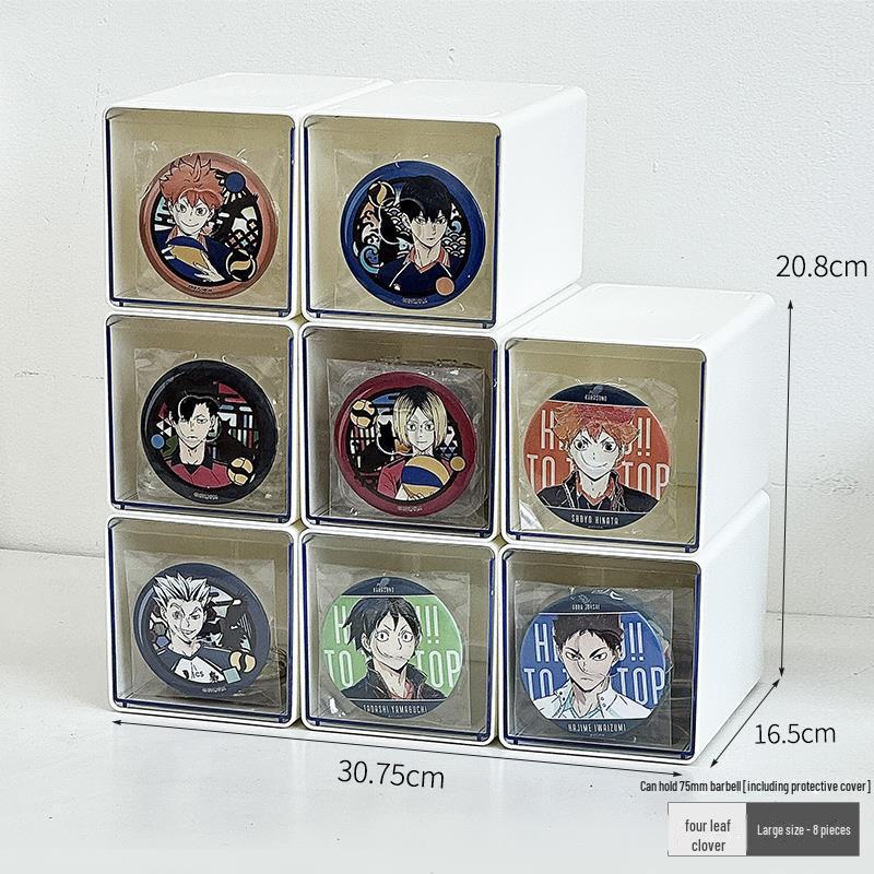 Акриловый ящик для хранения Baji 75 мм — прозрачный, влагостойкий, большой емкости