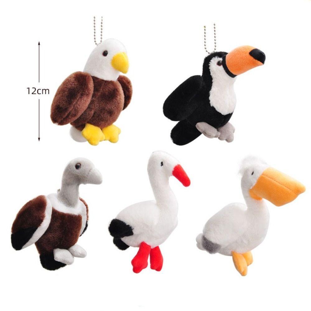 Toucan Doll Bird Doll Keychain Stuffed Animal Swan Stuffed Doll Pelican Plush Keyring  Bag Pendant