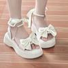Korean Version of Princess Holiday Sandals Women's Summer New Bow Platform Fairy Style with Skirt Roman Shoes