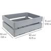 Caisse en Bois - Creative Deco - Lot de 3 - Gris - 40 x 30 x 15 cm - Vintage
