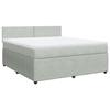 VidaXL Slat Bed Base and Mattress Light Grey 180x200cm Velvet 3287800