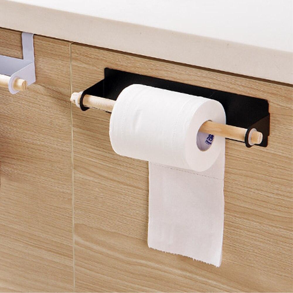 Metal Kitchen Organizer Shelf Wall Hanging Towel Paper Storage Rack Holder for Kitchen Supplies Bathroom Toilet Paper Holder