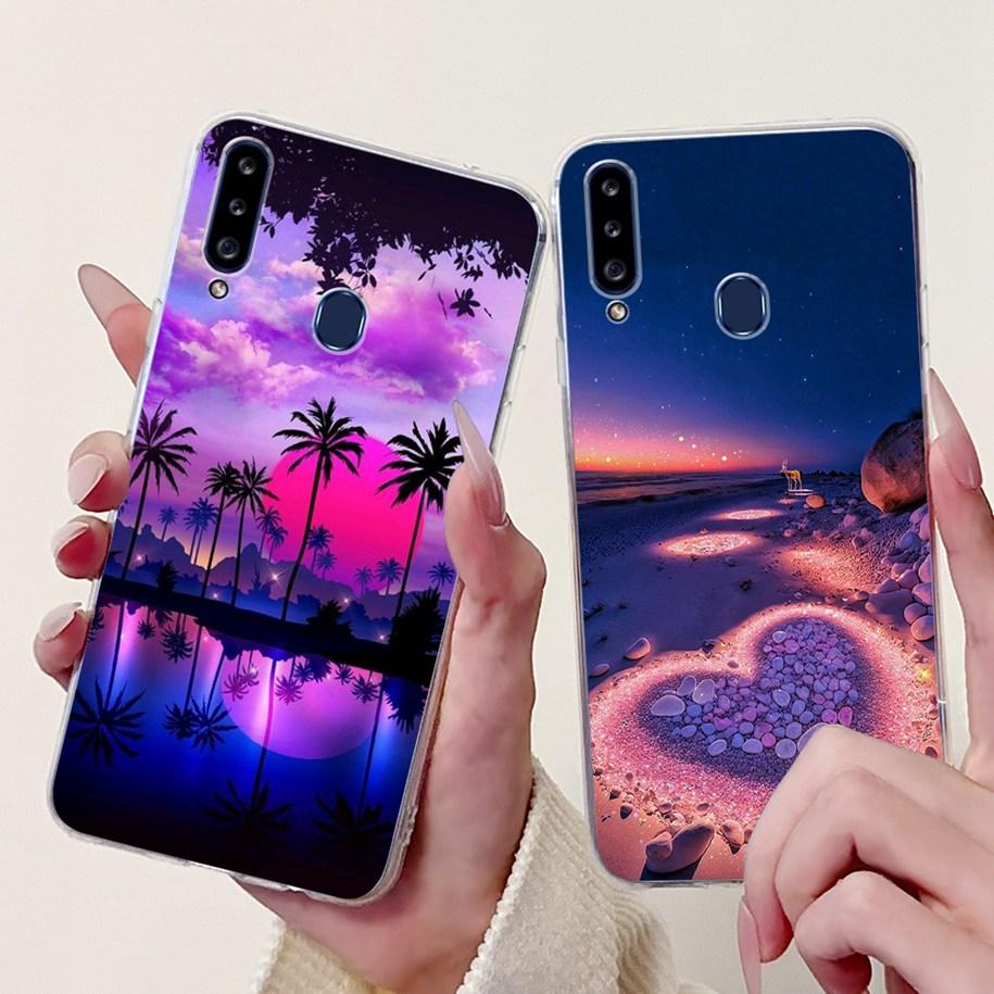 Case For Samsung Galaxy A20 A20e A20s Cover Fashion Flower Butterfly Soft Silicone Clear Bumper For Samsung A30 A 30 A 20 Covers
