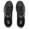 Emporio Armani EA7 Кожаные Низкие Кроссовки на Шнуровке с Круглым Носком Унисекс Черные 7X000332AF10848MZ177