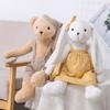Брюки на подтяжках Платье с плюшевым мишкой Плюшевая игрушка в виде кролика Мягкая кукла Украшение