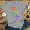 Футболка с принтом любви ЛГБТ Женская Мужская Футболки Круглый вырез