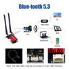 Wifi 6E AX210 PCIE Wifi Adapter 5400Mbps Wireless Ethernet Network Card BT 5.3 2.4G/5G/6GHz Dual Band 802.11AX/AC For Win 10 11