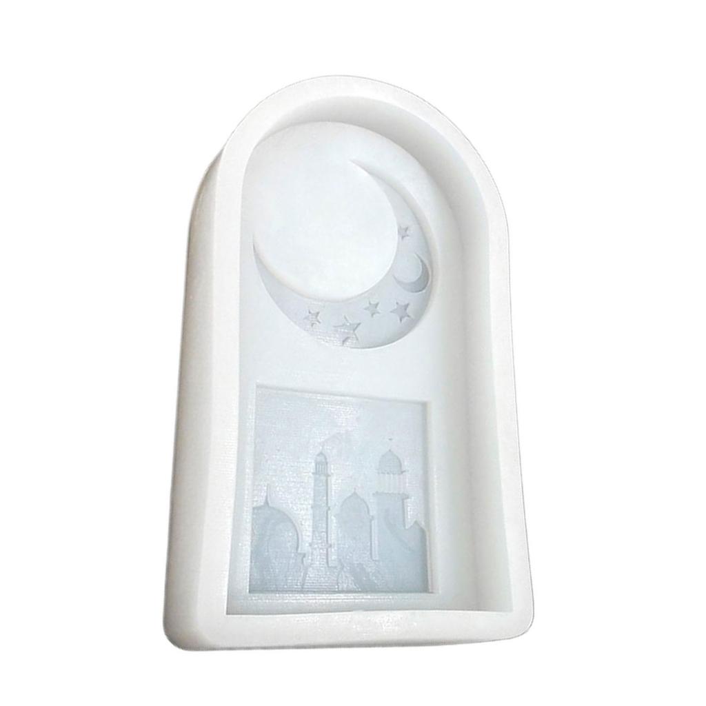 Moon Castle Pattern Silicone Mold Fondant Chocolate Mold Scented Candle Mold Table Ornament Epoxy Resin Mold Nonstick