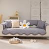 Four Seasons Universal Pure Cotton Korean Style Wavy Sofa Cushion Modern Simple Solid Color Non-Slip Sofa Cushion Towel