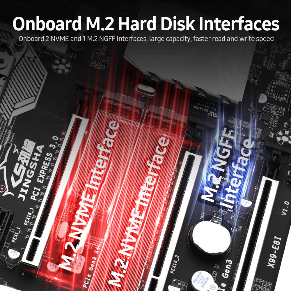 Игровая материнская плата Jingsha X99-E8I с 8 слотами памяти DDR4