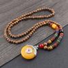 Ethnic Wind Wooden Buddha Sweaters Chain Male Chicken Wing Beads Long Eliminating Necklace Women's Scenic Area Yiwu Jewelry