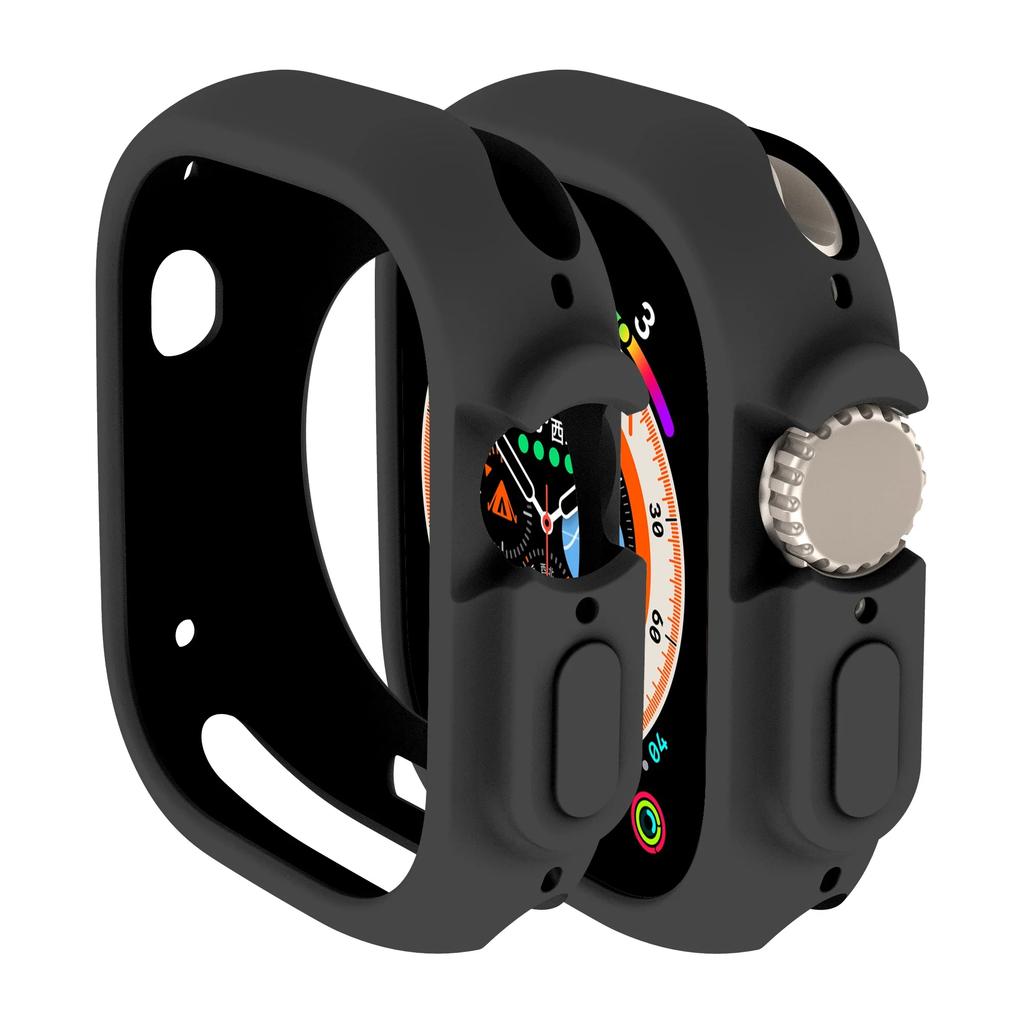 Мягкий силиконовый чехол для Apple Watch 9 8 Ultra 49 мм 45 мм Защитная крышка Для iWatch серии 7 6 5 4 SE 40 44 41 мм Бампер