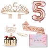 Children's Birthday Party Set: Crown, Balloons, Candles, Cake Toppers for Ages 1-4