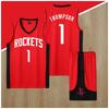 Basketball Jersey Set Rockets Team Quick Dry Sportswear Men