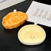 Керамическая тарелка для хлеба Милый узор с круассанами Десертная тарелка Домашняя креативная тарелка Керамическая тарелка для приправ Тарелка для соусов