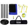 VEVOR Outdoor Portable Volleyball Net System, Adjustable Height Steel Poles, Professional Volleyball Set with PVC Volleyball, Pump, Carrying Bag