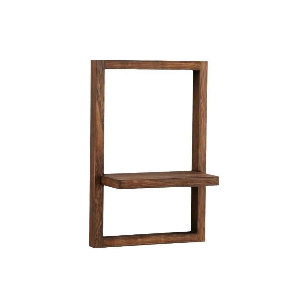 Decorative Wooden Wall Shelf Square Storage Rack Versatile Plant Display Rack Flower Vases