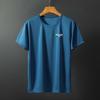 Men Top Ice Silk Quick-drying Short Sleeves O Neck Loose Solid Color Thin Elastic
