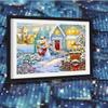 Diamond Painting 5d House A Snowman Full Square Diamond Embroidery Cross Stitch Winter Christmas Gift DIY Mosaic Handicraft Needlework Home Decor