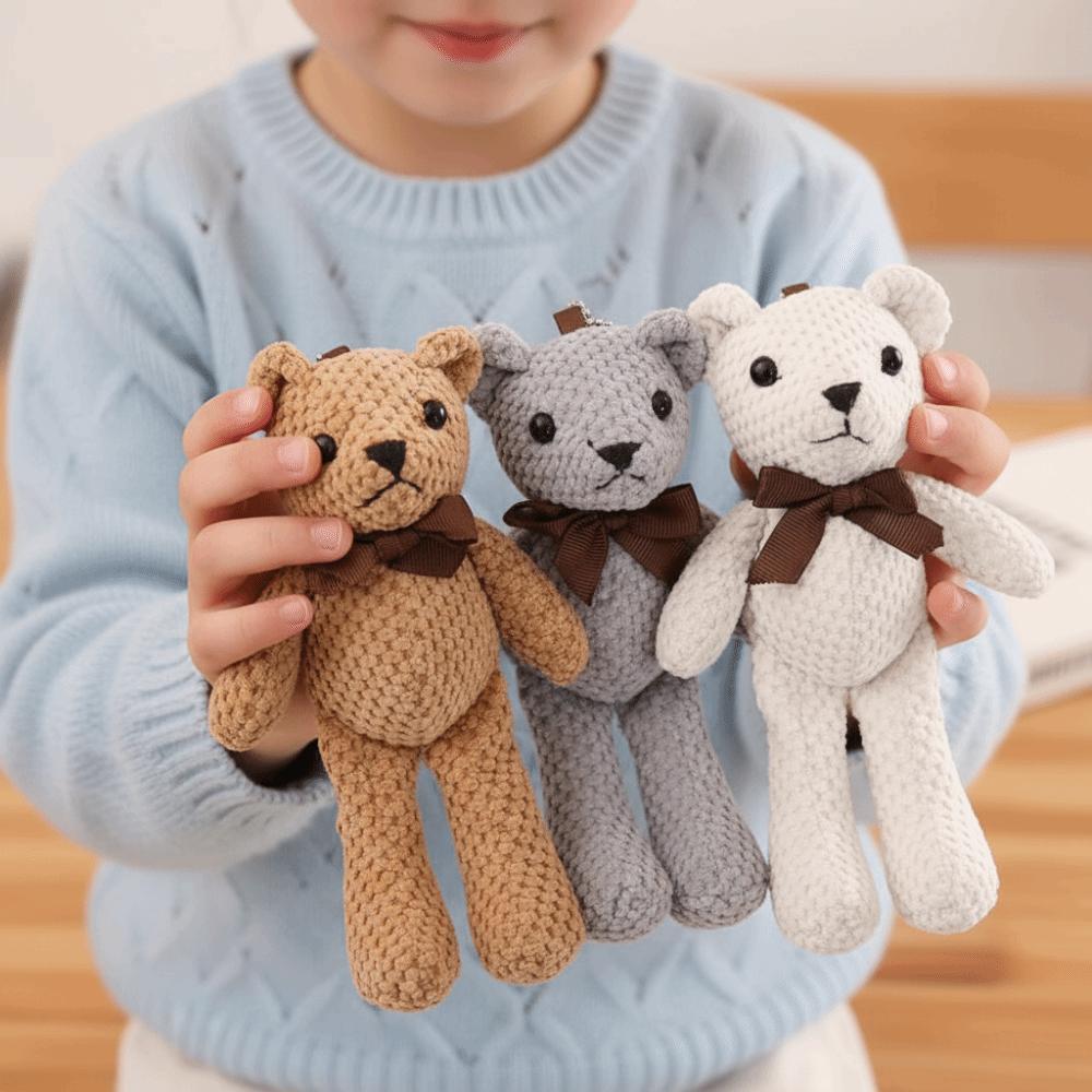 Soft Stuffed Mini Bear Dolls Creative Design Bear Plush Toy Pineapple Bear Plush Toys Key Pendant