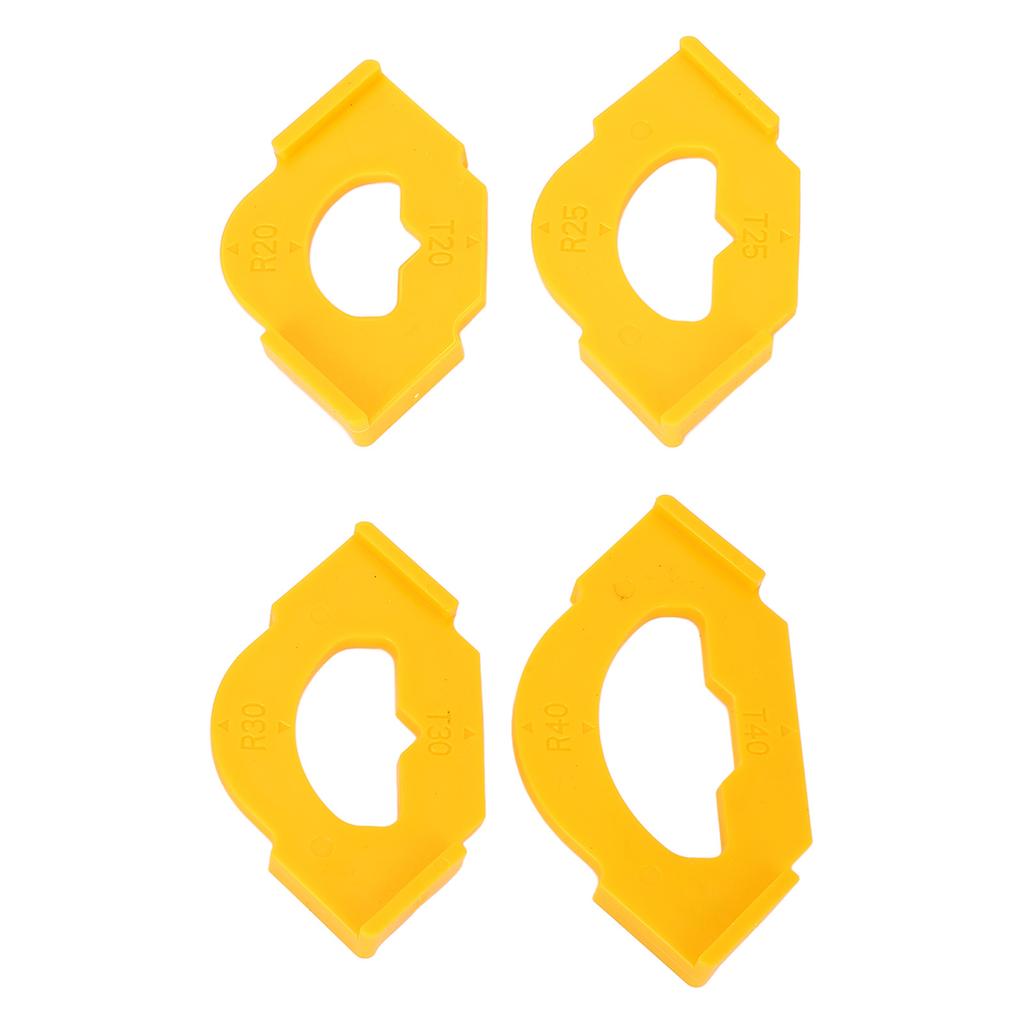 4 шт. Шаблон для фрезерования радиусов, Деревообработка, Фрезерование, Правый скос, Закругленные углы, Фреза R20T20