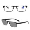 Photochromic Glasses 2024 Men's Reading Glasses Anti-blue Light Sun Glasses Metal Frame HD Reading Glasses Women +1.0 To +4.0