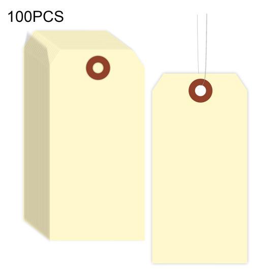 100 шт. пустые этикетки для доставки с проволочными бирками для еды, одежды, вина, этикетки для маркировки инвентаря, поделок
