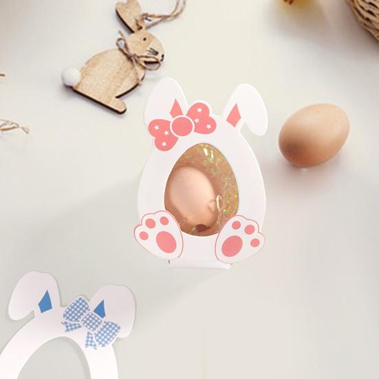 10 шт. пасхальных коробок для сладостей, коробки для закусок в форме яиц с ушками кролика, бумажные коробки для подарков на вечеринку, шоколадные печенья, конфеты, вкусности