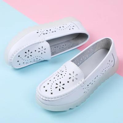 Женские балетки из натуральной кожи, модная повседневная женская обувь, ажурные женские туфли слипоны на плоской подошве 2025, большие размеры, zapatos mujer