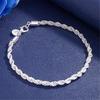 Stylish Silver Hemp Rope Bracelet - Trendy Twisted Rope for Men and Women