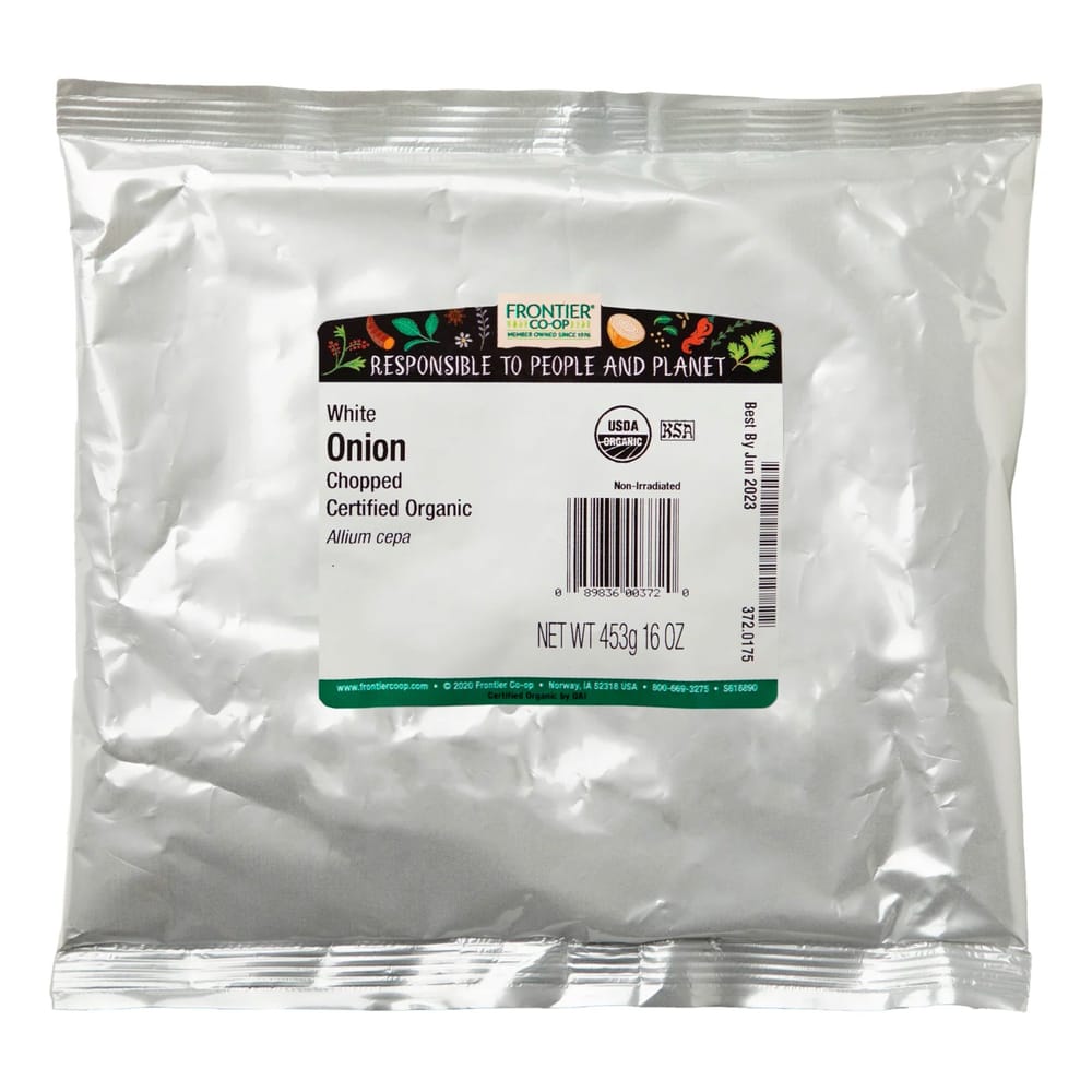 Frontier Natural Products Minced White Onion, 453g (16oz)