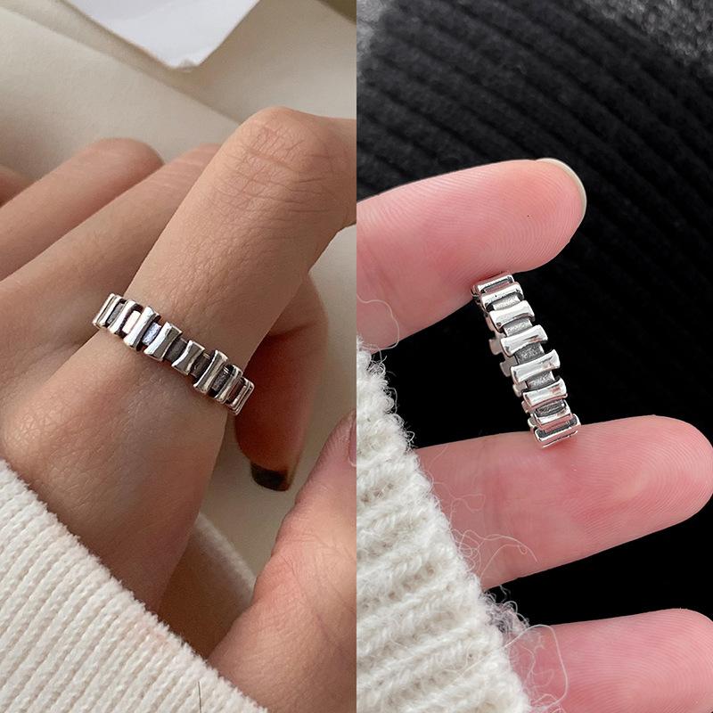 Irregular Line Ring Women's Retro Simple Double-layer Crossed Ring Adjustable Ins Tide Cold Wind Index Finger Ring