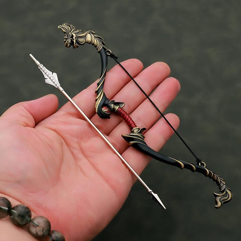 [Некогамияма] Роман о Троецарствии: Героическое генеральское оружие, Лу Бу, лук и стрелы 18 см, миниатюрная фигурка, коллекционный декор