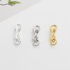 Gold-Plated S925 Sterling Silver S-Hook Necklace & Bracelet Clasp Accessories