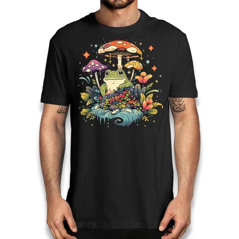 Frog On Mushrooms T Shirt Frogs Lover