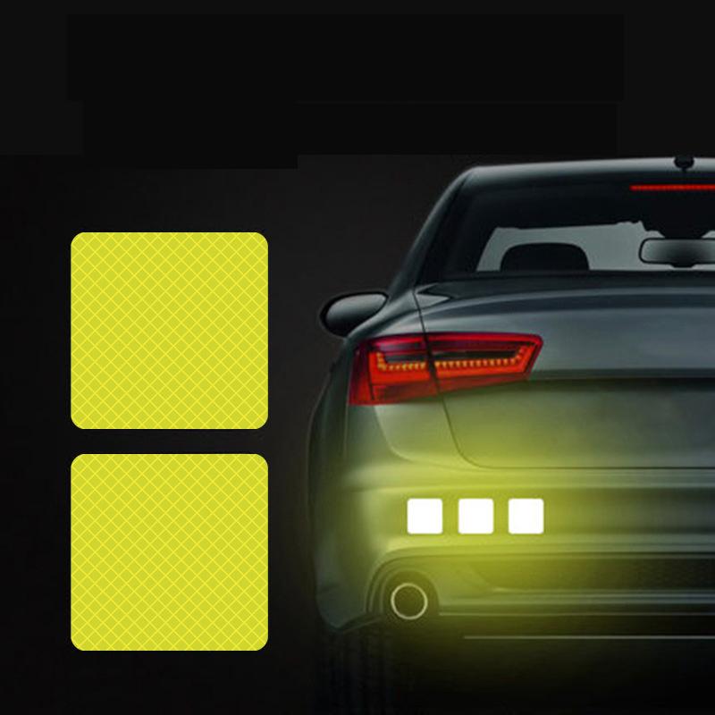 10 шт. светоотражающая предупреждающая наклейка на автомобиль, лента безопасности, предупреждающая о столкновении, светоотражающая наклейка на багажник автомобиля, мотоцикла
