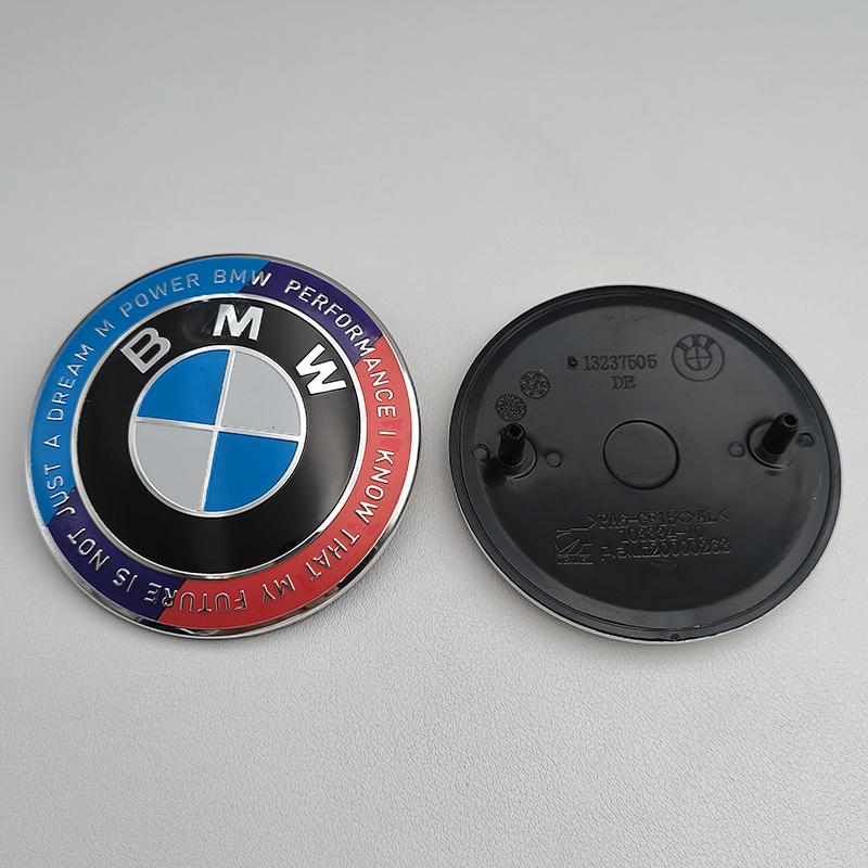 OSTB7 3d 82mm 74mm Car Front Hood Badge Bonnet Logo Rear Trunk Emblem For BMW E46 E39 E90 E36 E60 E30 E87 M2 M3 M4 M5 50th Anniversary