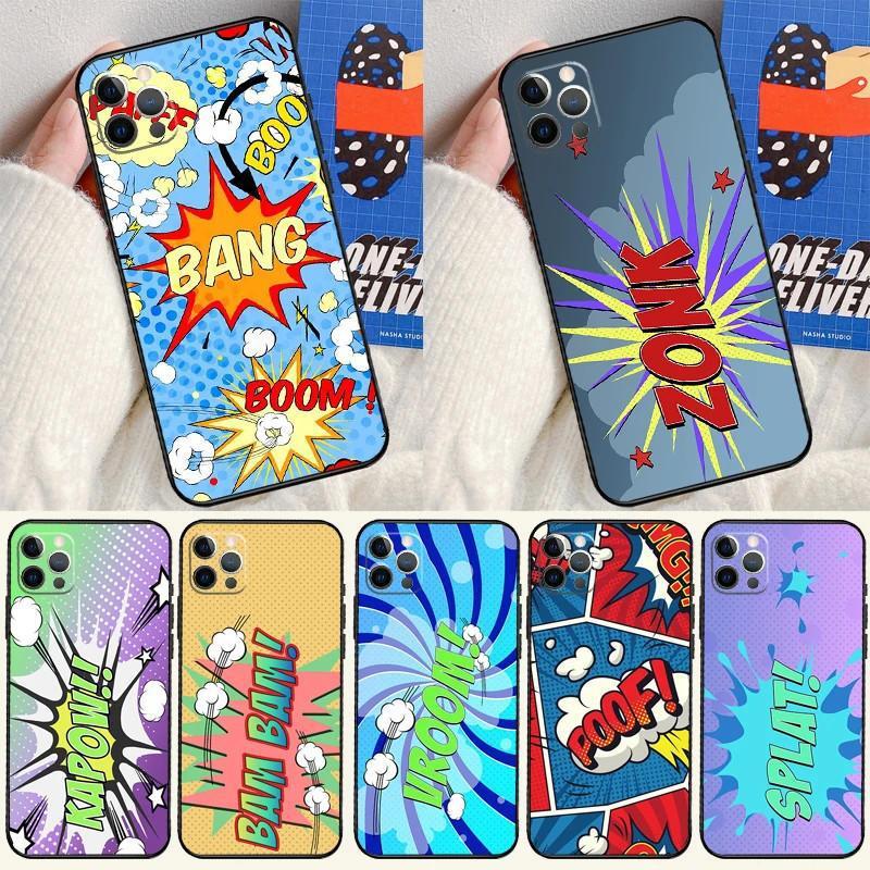 Чехол для мобильного телефона iPhone14 Comic Speech Foam Prosperity Чехол для мобильного телефона Цвет волос Покраска Anti-Drop Для Anti-Drop