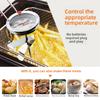 Stainless Steel Deep Fryer with Thermometer & Long Handle, Oil Temp Control Non-Stick Kitchen Tools for Home & Restaurant