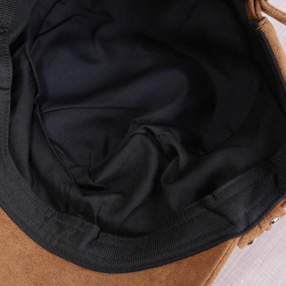 Imitation Suede Baseball Cap Solid Color Rivet cap Korean Style Newsboy Cap for Women