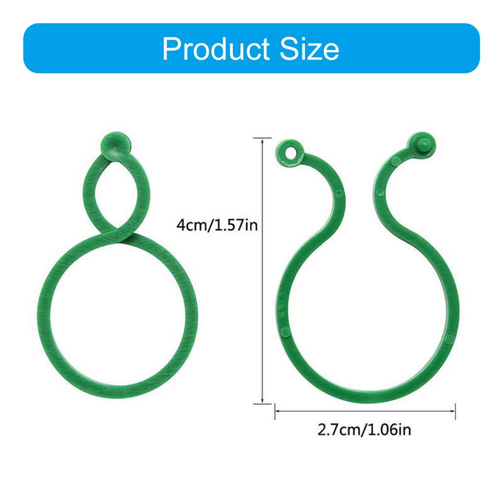 50 шт. зажимы для поддержки растений, зажимы для садовых цветов, зажимы для виноградной лозы, зажимы для овощей и томатов, пластиковые замки для растений, помогающие надежно закрепить растение
