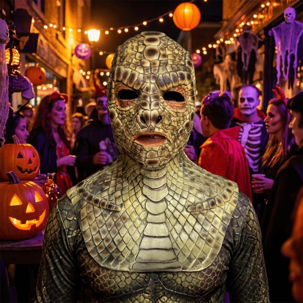 Scary Snake Monster Mask Realistic Halloween Cosplay Party Mask Full Face Mask Theme Party