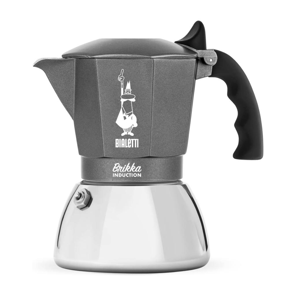 Bialetti Кофеварка Brica индукционная, на 4 чашки, подходит для индукционных и газовых плит (Кофеварка, Эспрессо-кофеварка, Мока)
