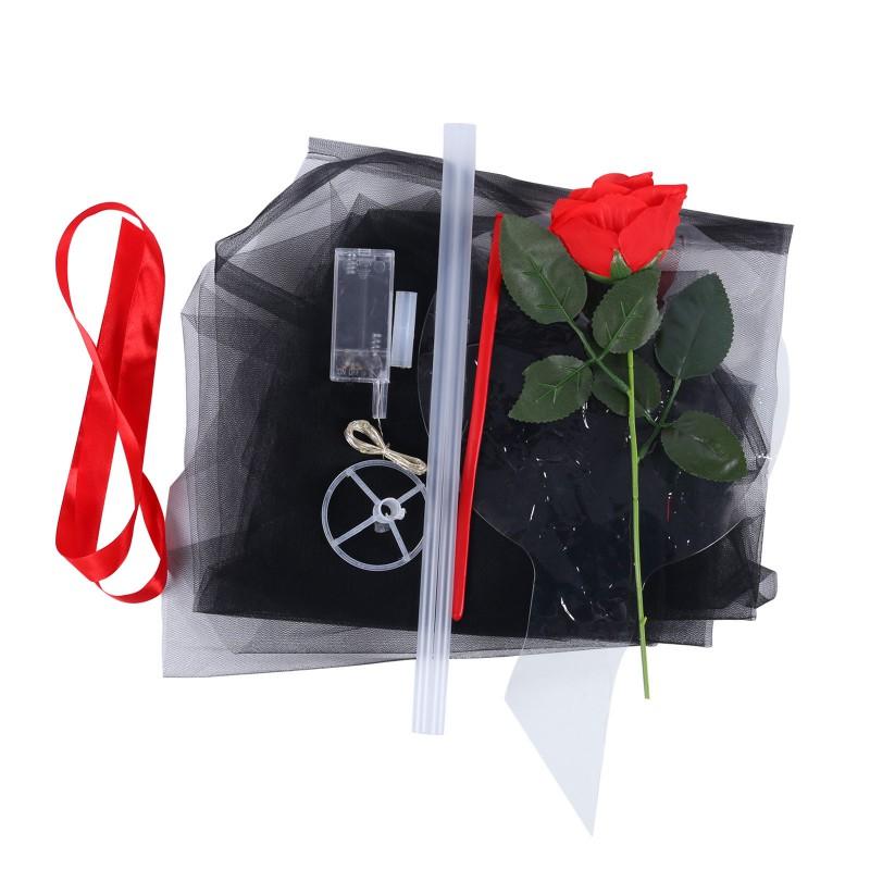 Светодиодный светящийся шар, букет роз, прозрачный шарик Бобо, роза, подарок на день Святого Валентина, вечерние, свадебные украшения, воздушные шары