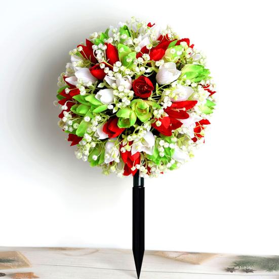 Искусственный цветочный шар с шипом, реалистичные искусственные розы, устойчивые к погодным условиям, искусственные цветы роз