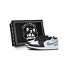 Air Jordan 1 Морковный Молочный Чай, Специальная Коробка для Обуви, Нескользящая, Низкие, Винтажные Баскетбольные Кроссовки, Мужские, Черно-Белые 553558-131(Team85-AS-BOX)