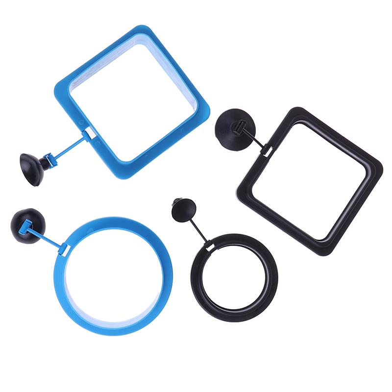 1Pc Aquarium Feed Ring Fish Tank Station Floating Food Tary Square/Circle Feeder