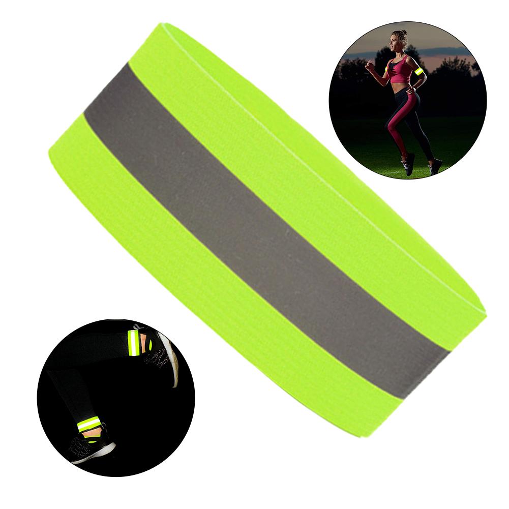 Arm Wrist Ankle Leg Bands Adjustable Reflective Tape Straps High Visibility Safety Reflector for Night Walking Cycling Running