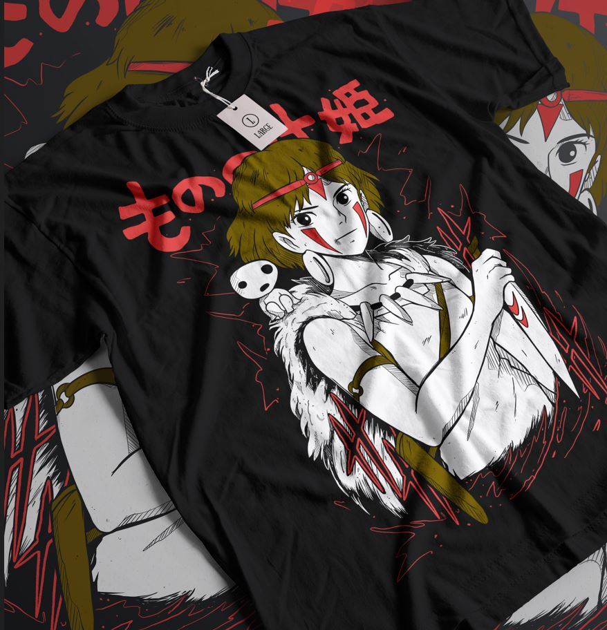 Princess Mononoke Anime Tshirt New Hot Hot Unisex New Newart Hot